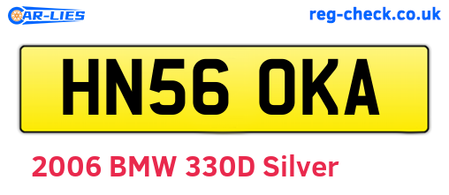 HN56OKA are the vehicle registration plates.