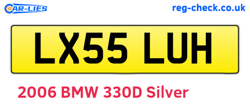 LX55LUH are the vehicle registration plates.