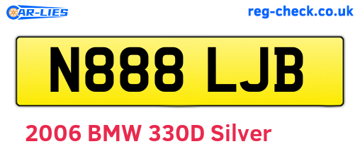 N888LJB are the vehicle registration plates.
