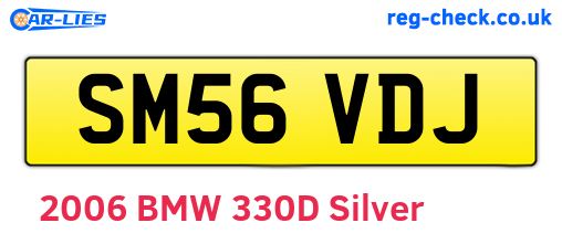 SM56VDJ are the vehicle registration plates.