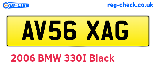 AV56XAG are the vehicle registration plates.