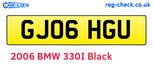 GJ06HGU are the vehicle registration plates.