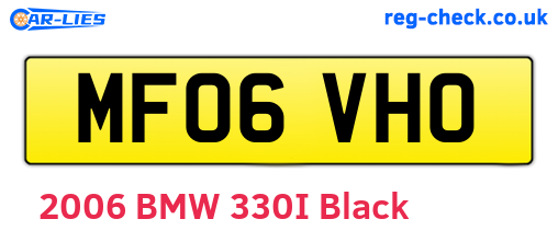 MF06VHO are the vehicle registration plates.