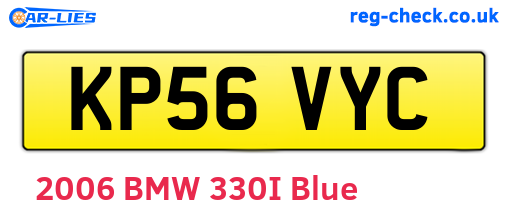 KP56VYC are the vehicle registration plates.