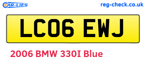 LC06EWJ are the vehicle registration plates.