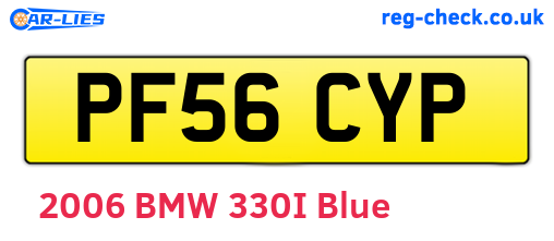 PF56CYP are the vehicle registration plates.