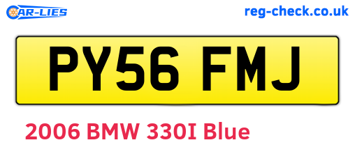 PY56FMJ are the vehicle registration plates.