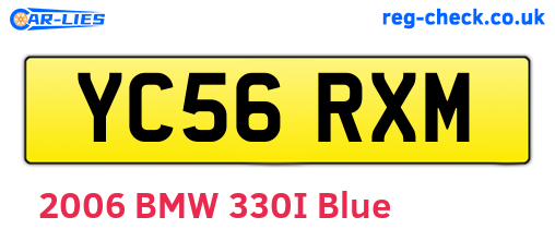 YC56RXM are the vehicle registration plates.