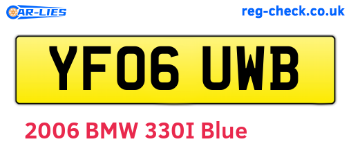 YF06UWB are the vehicle registration plates.
