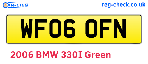 WF06OFN are the vehicle registration plates.