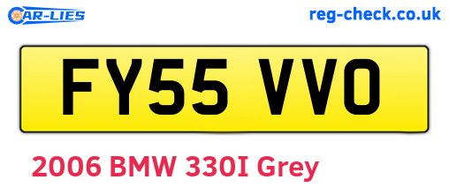 FY55VVO are the vehicle registration plates.