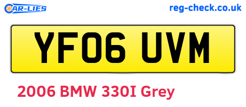 YF06UVM are the vehicle registration plates.