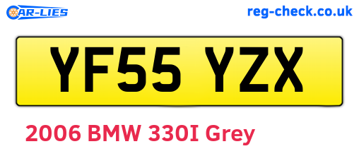 YF55YZX are the vehicle registration plates.