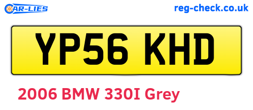 YP56KHD are the vehicle registration plates.