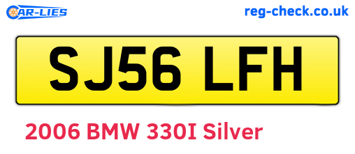 SJ56LFH are the vehicle registration plates.