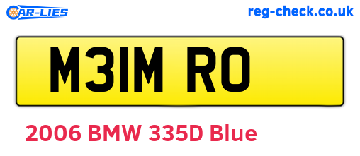 M31MRO are the vehicle registration plates.