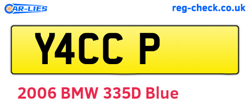 Y4CCP are the vehicle registration plates.