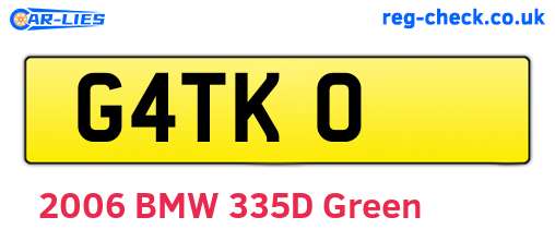 G4TKO are the vehicle registration plates.