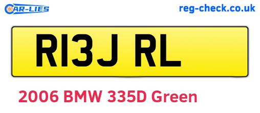 R13JRL are the vehicle registration plates.
