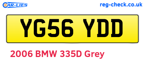 YG56YDD are the vehicle registration plates.