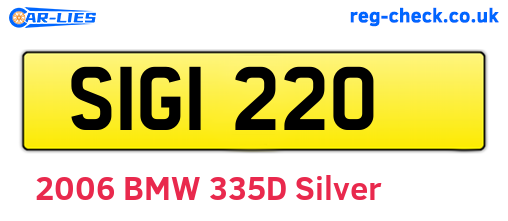 SIG1220 are the vehicle registration plates.