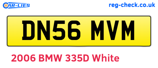 DN56MVM are the vehicle registration plates.