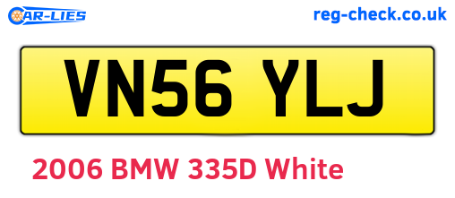 VN56YLJ are the vehicle registration plates.