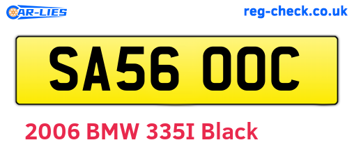 SA56OOC are the vehicle registration plates.