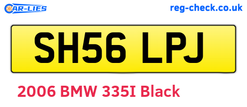SH56LPJ are the vehicle registration plates.
