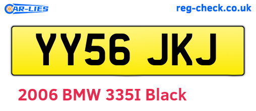 YY56JKJ are the vehicle registration plates.