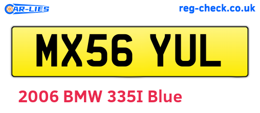 MX56YUL are the vehicle registration plates.