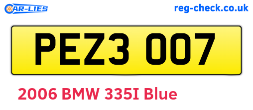 PEZ3007 are the vehicle registration plates.