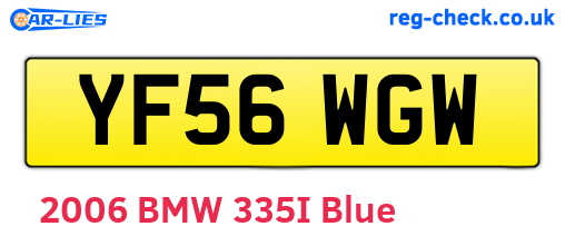 YF56WGW are the vehicle registration plates.