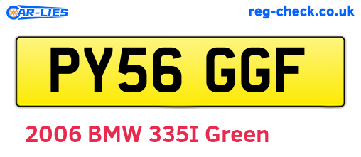 PY56GGF are the vehicle registration plates.