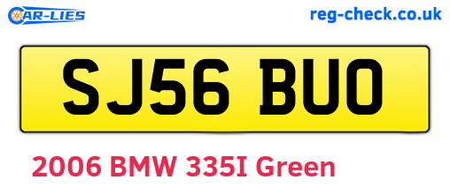 SJ56BUO are the vehicle registration plates.