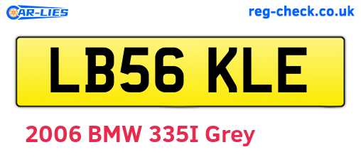 LB56KLE are the vehicle registration plates.