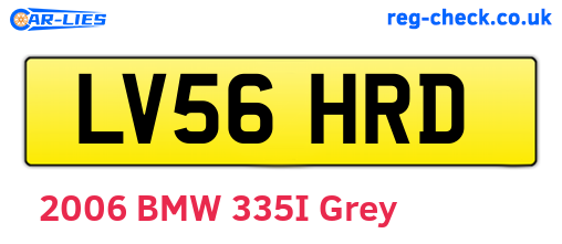 LV56HRD are the vehicle registration plates.