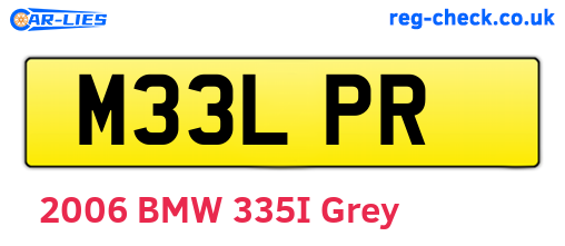 M33LPR are the vehicle registration plates.