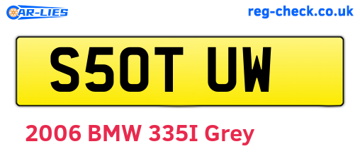 S50TUW are the vehicle registration plates.