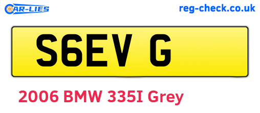 S6EVG are the vehicle registration plates.