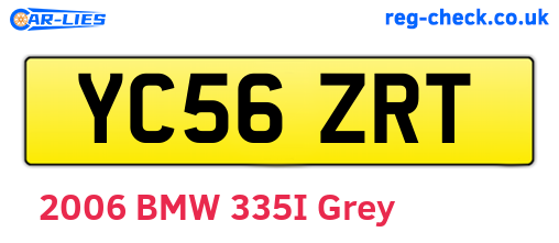 YC56ZRT are the vehicle registration plates.