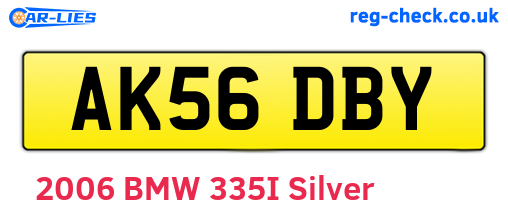 AK56DBY are the vehicle registration plates.