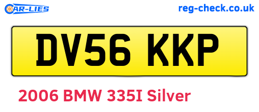 DV56KKP are the vehicle registration plates.