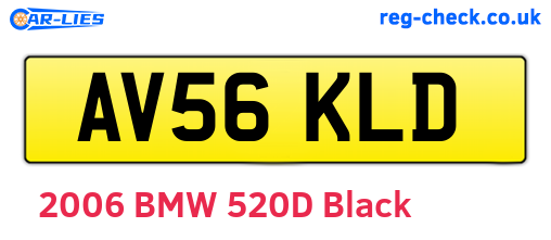 AV56KLD are the vehicle registration plates.