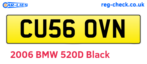 CU56OVN are the vehicle registration plates.