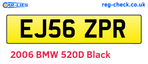 EJ56ZPR are the vehicle registration plates.