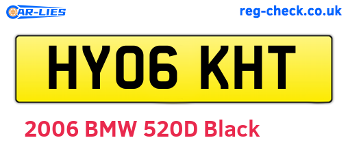 HY06KHT are the vehicle registration plates.