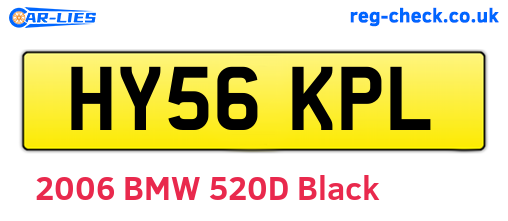 HY56KPL are the vehicle registration plates.