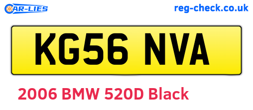 KG56NVA are the vehicle registration plates.