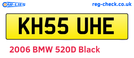 KH55UHE are the vehicle registration plates.